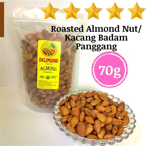 Almond Roasted Nut Kacang Badam Panggang No Oil Nuts