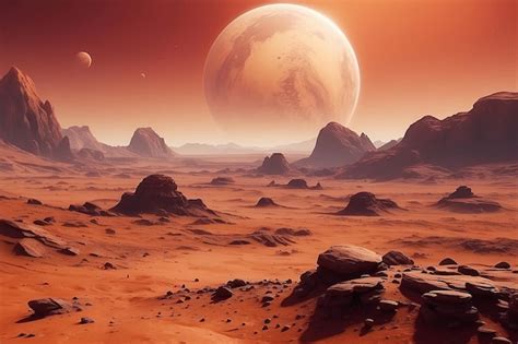 Premium Photo Mars Landscape Alien Planet Martian Background