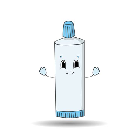 Tube Of Toothpaste Cute Character Colorful Vector Illustration