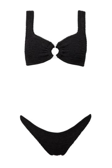 Paramidonna Ribbed Bralette Bikini Black