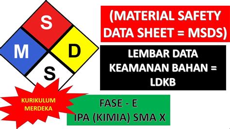 Msds Material Safety Data Sheet Lembar Data Keamanan Bahan Ldkb