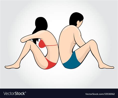 Man And Woman In Bikini Icon Royalty Free Vector Image