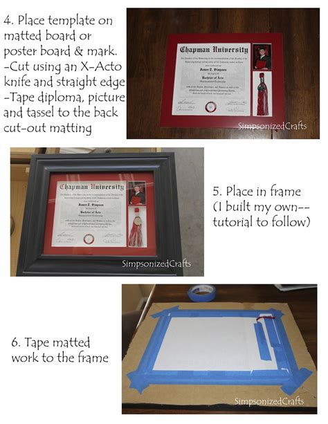 Simpsonized Crafts Framing A Diploma With Picture And Tassel Picture