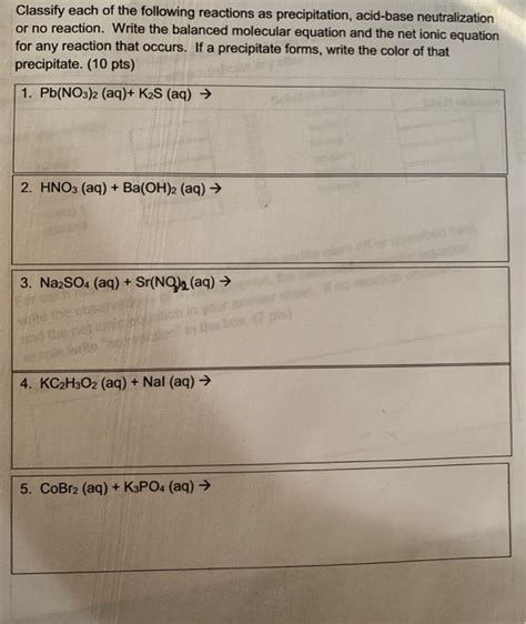 Solved Classify Each Of The Following Reactions As Chegg