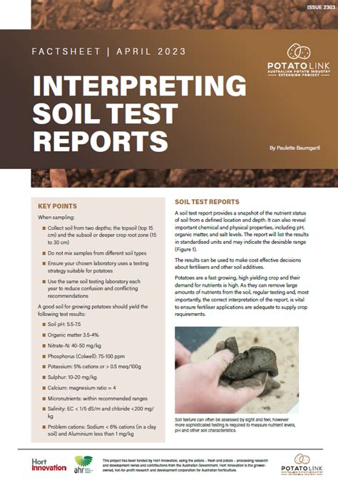 Interpreting Soil Test Reports PotatoLink