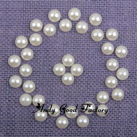 500pcs 12mm Loose Half Pearls Milky Acrylic Flatback Pearls Round Shape