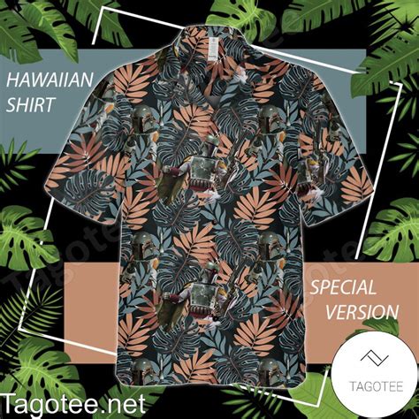 Star Wars Boba Fett Tropical Leaf Hawaiian Shirt Tagotee