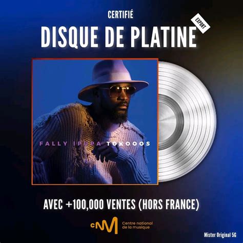 Musique Fally Ipupa A Rafl Un Disque De Platine Avec Son Album