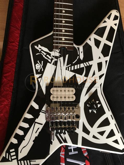 EVH Stripe Series Star Black And White Guitar Roadhouse Vintage Guitars