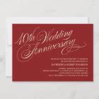 Ruby Wedding Anniversary Invitations | Zazzle