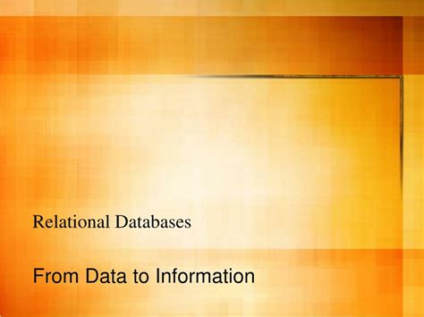 Ppt Relational Databases Powerpoint Presentation Free Download Id 5423222