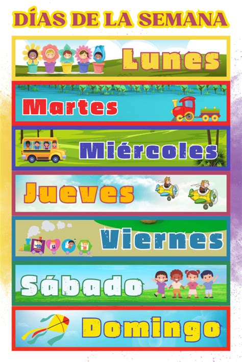 Mejores 5 Imágenes de los Días de la Semana para Niños