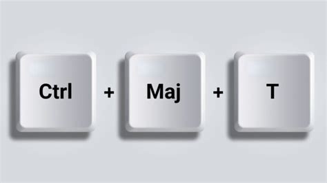 Ctrl Maj T Un Raccourci Conna Tre De Toute Urgence