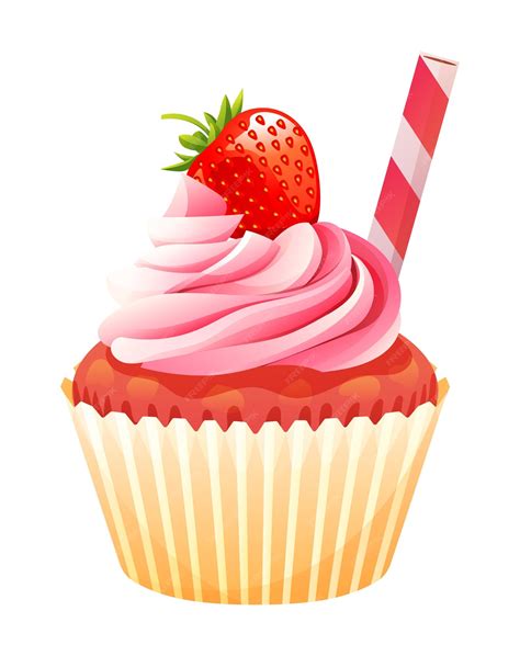 Strawberry Cupcake Clip Art