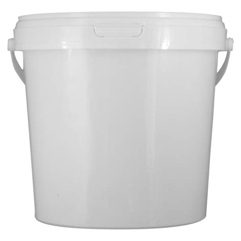 1 5 Litre White Bucket With Push Lid Plastic Buckets Source