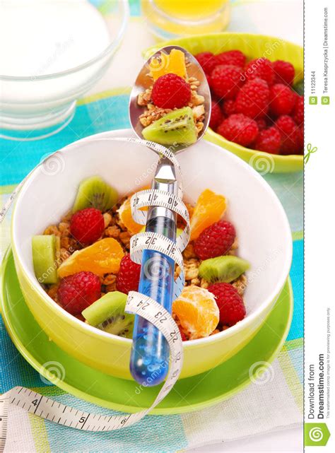 Muesli with Fresh Fruits As Diet Food Stock Photo - Image of nutrition ...