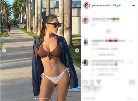 Wesley Sneijder ın eski eşi Yolanthe Cabau bikinili cesur pozuyla göz