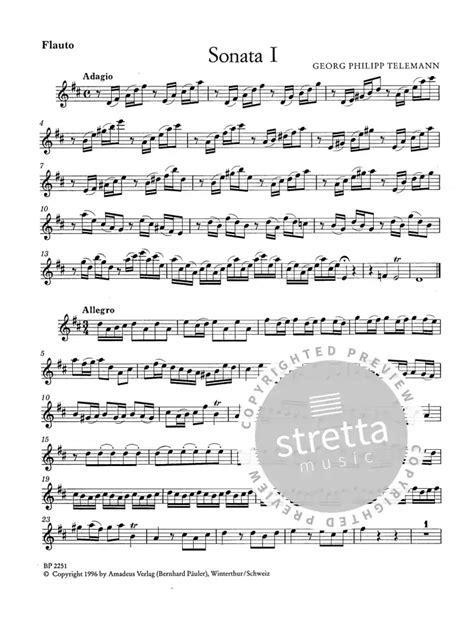 Quartett In D Dur TWV 43 D4 Von Georg Philipp Telemann Im Stretta