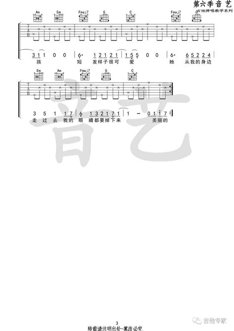 鸽子吉他谱徐秉龙c调指法弹唱伴奏吉他谱 吉他派