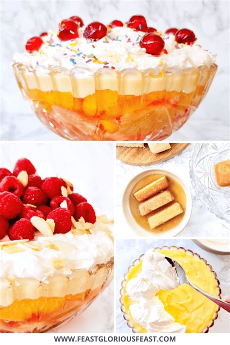 Easy Sherry Trifle with Jelly & Sponge Fingers – Feast Glorious Feast