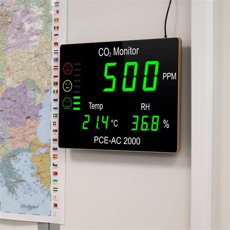 Medidor de la calidad del aire PCE AC medición de CO2 temperatura