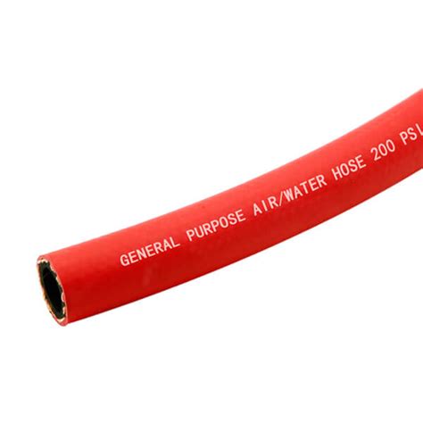 General Purpose Air Water Hose 200 Psi Red Rubber Hose