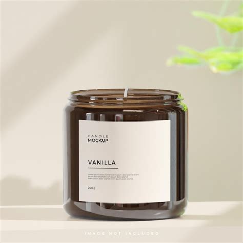 Premium Psd Glass Candle Jar Mockup