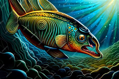 Premium AI Image | colorful fish background wallpaper