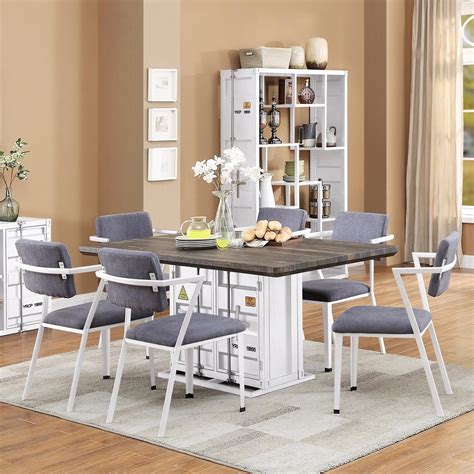 Acme Furniture Cargo 7 Piece Table Set A1 Furniture And Mattress Dining 7 Or More Piece Sets