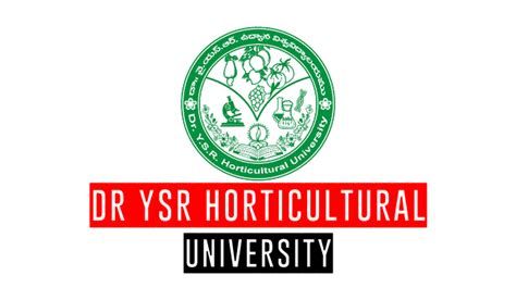 Dr Ysr Horticultural University Recruitment Apply Online Job