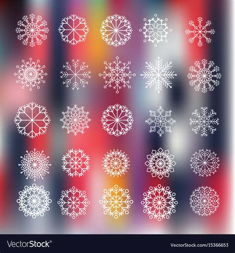 Set Of Snowflakes Royalty Free Vector Image VectorStock