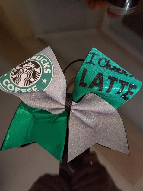 Starbuck I Cheer A Latte Cheer Bow Etsy