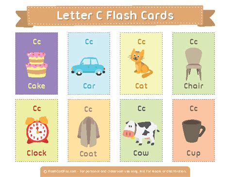 Printable Letter C Flash Cards