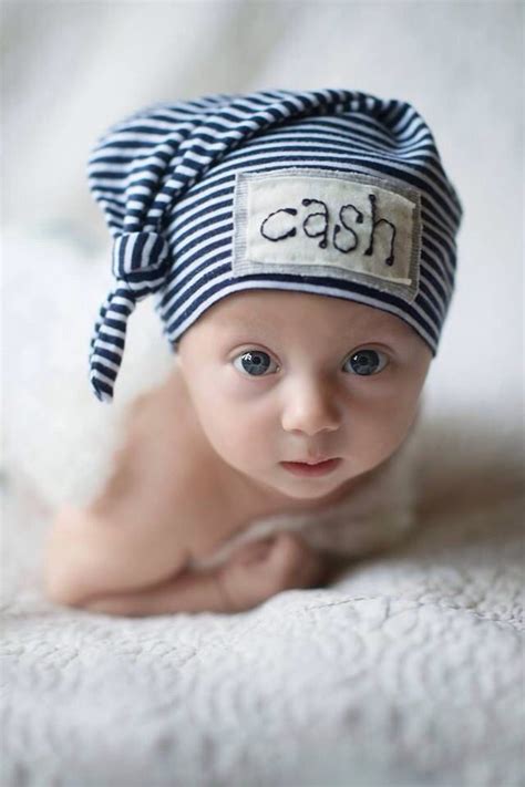 Soft Grey Newborn Hat Personalized Baby Hat Baby Name Etsy Baby