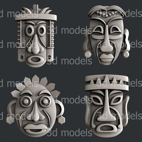 3d Stl Models For Cnc Router Or 3dprinter Totem Set3 P398 Artofit