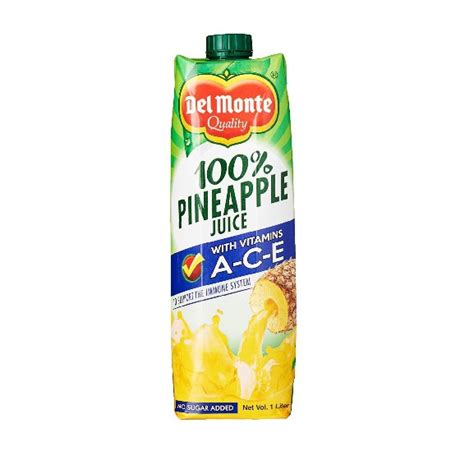 Del Monte Pineapple Juice With Vitamins A C E L Tetra Shopee