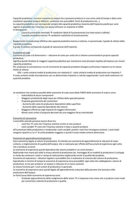 Scelte strategiche aziendali: Appunti di economia aziendale