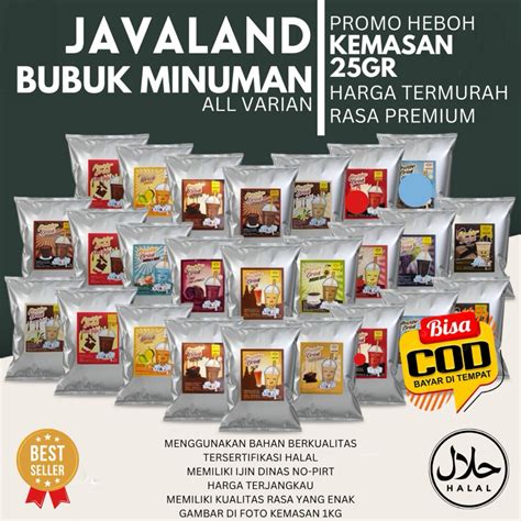 Jual Javaland Mix Bubuk Minuman Rasa Kekinian Aneka Rasa Gr Shopee