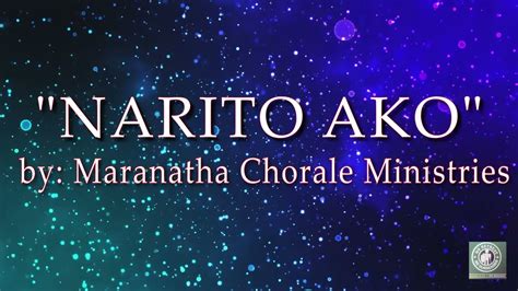 NARITO AKO Lyrics Instrumental Karaoke By Maranatha Chorale