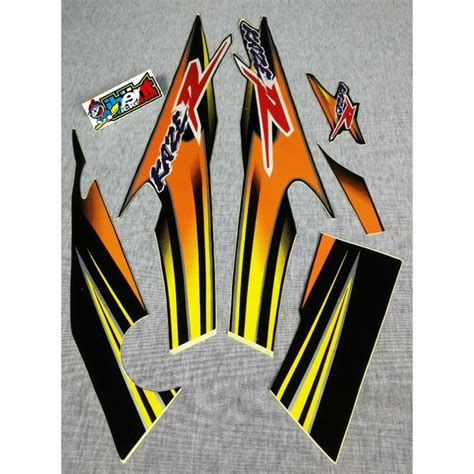 Jual STRIPING KAZE R KUNING TAHUN 1997 STIKER KAWASAKI LIS STANDAR ORI