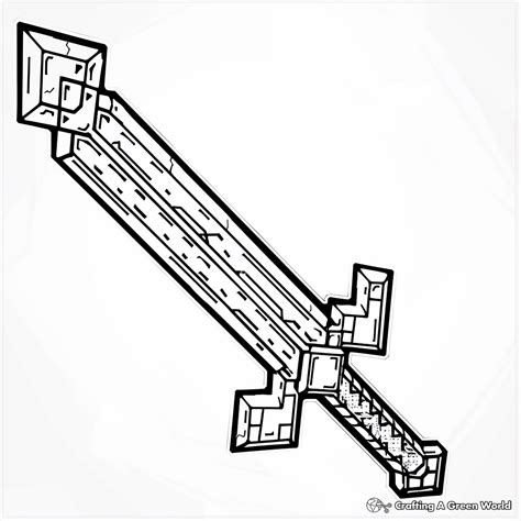 Minecraft Sword Coloring Pages Free And Printable