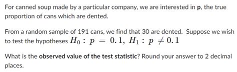 Hypothesis Testing What Is The Observed Value Of The Test Statistic