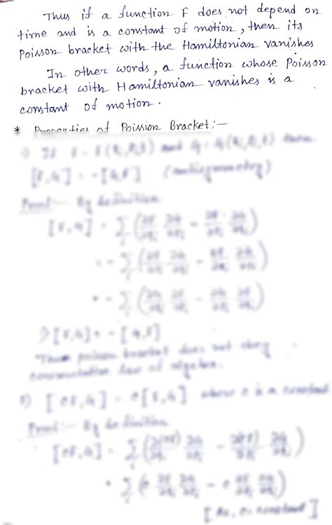 SOLUTION: Poisson bracket, 8 properties of Poisson bracket with proofs ...