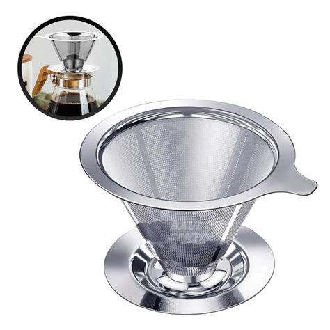 Coador Filtro Permanente 103 Suporte Café Inox Reutilizável Pour Over