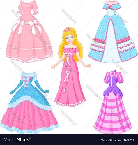 Princess Doll Royalty Free Vector Image Vectorstock