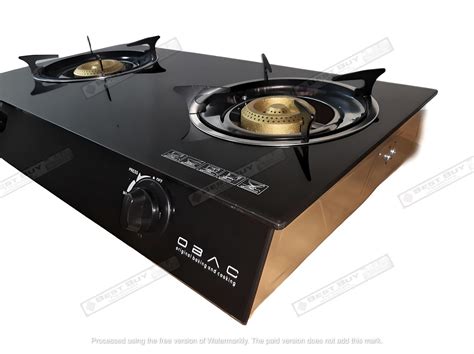 Obac Ob3080bg Black Glass 2 Burner Table Top Gas Stove Best Buy Home