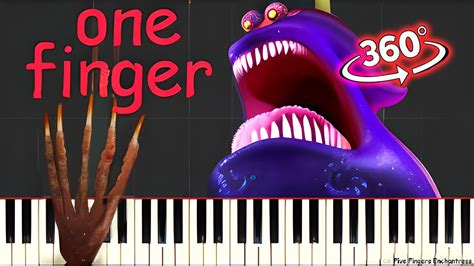 Kraken Theme Hotel Transylvania 3 One Finger Piano Tutorial 360° Vr