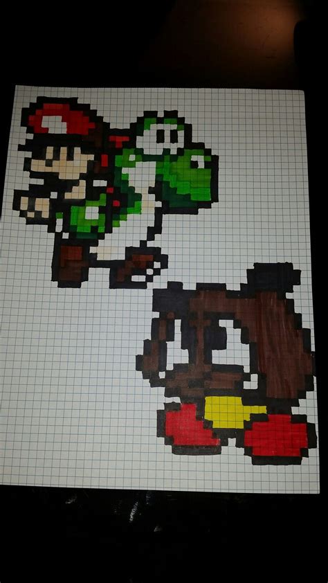 Yoshi Island Pixel Art Pixel Art Pixel Graphing