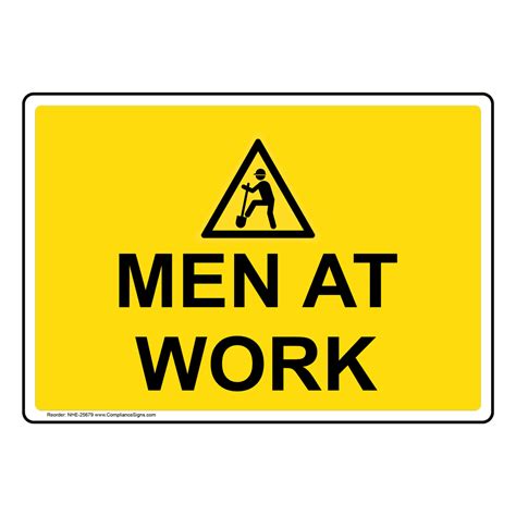 Worksite Construction Sign - Men At Work