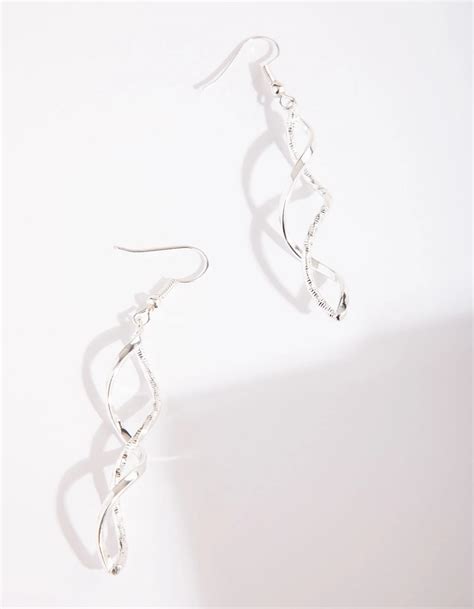 Silver Diamond Cut Twist Earring Lovisa Jewellery Australia Bold